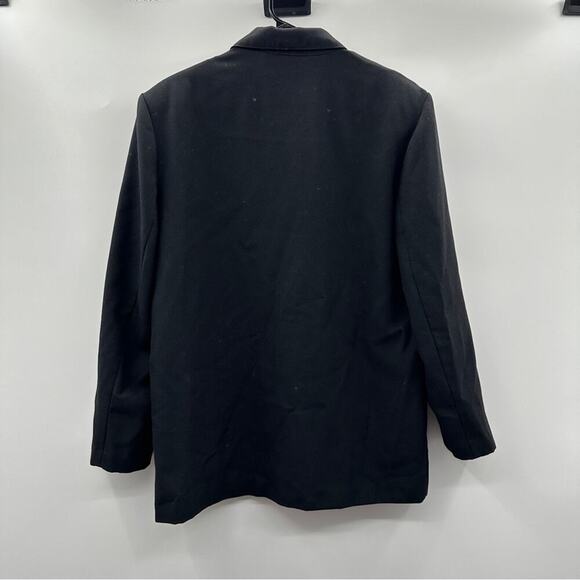 Vintage F. Shay Black Long Sleeve Double Lapel Single Button‎ Blazer Size 10 - Picture 5 of 9